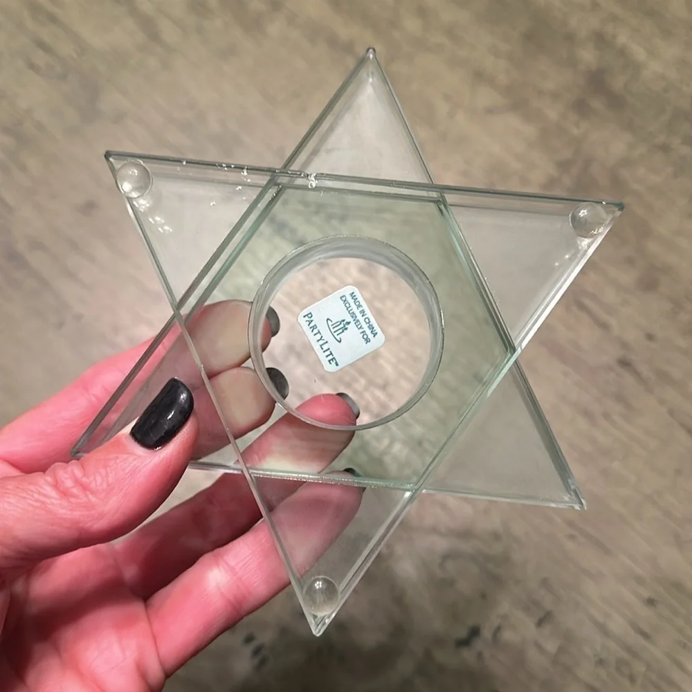 PartyLite Stratus Star Glass Tealight Holder - Picture 9 of 10